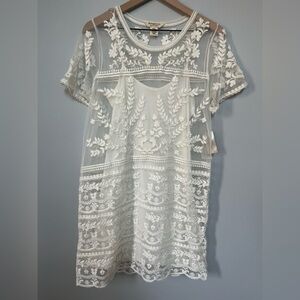 Ralph Lauren White Embroidered Dress